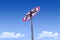 3D Illustration of a road sign_multipleArrows_angle4 Royalty Free Stock Photo